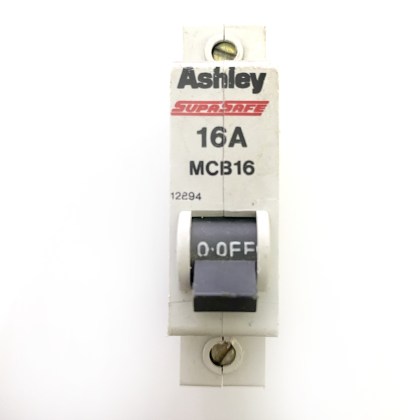 Ashley & Rock SupaSafe Red MCB16 12894 B16 16A 16 Amp MCB Circuit Breaker Type B